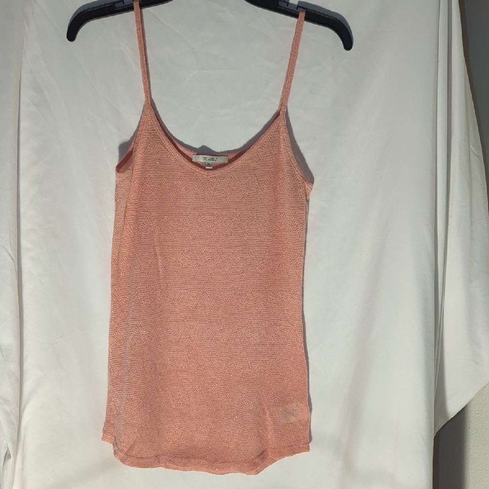 Miss Me Peach And Gold Tank Size L